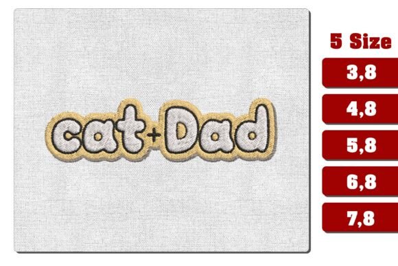Cat Dad Bubble Text Patch: A Stitch-Out Review