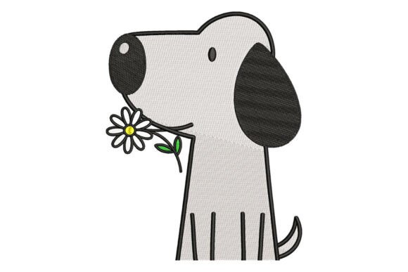 Dog with Daisy Flower Embroidery: A Business Review